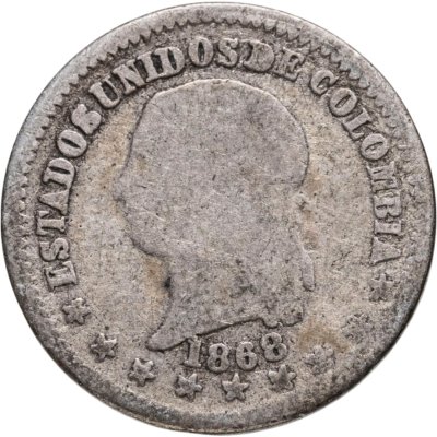 купить Колумбия 1 десимо (decimo) 1868
