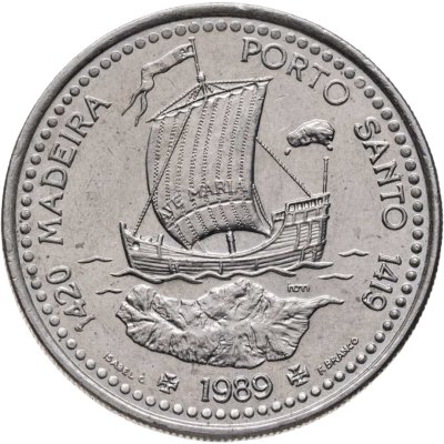 купить Португалия 100 эскудо (escudos) 1989 Золотой век открытий - Открытие острова Мадейра