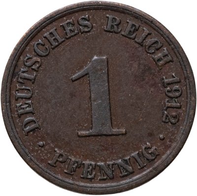 купить Германия 1 пфенниг 1912 "А"