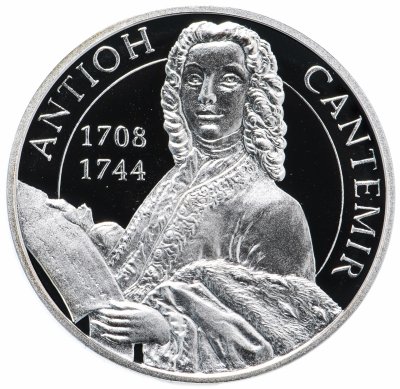 купить Молдавия 100 лей 2008 "300 лет со дня рождения Антиоха Кантемира" в футляре, с сертификатом