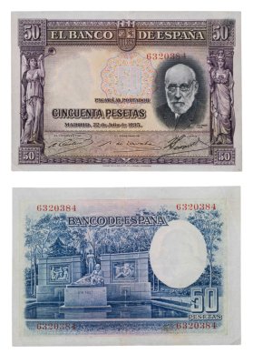 купить Испания 50 песет 1935 (Pick 88)