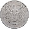 Купить Германия, ФРГ 5 марок 1990, знак монетного двора: "J" - Гамбург