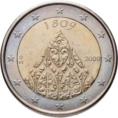 купить Финляндия 2 евро 2009 "200 лет автономии Финляндии и учреждения центральных правительственных учреждений"