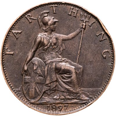 купить Великобритания 1 фартинг (farthing) 1897