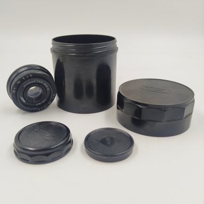 купить Объектив "Индустар-50-2" 3,5/50 в тубусе, металл, стекло, пластик, Красногорский механический завод (КМЗ), СССР, 1960-1970 гг.