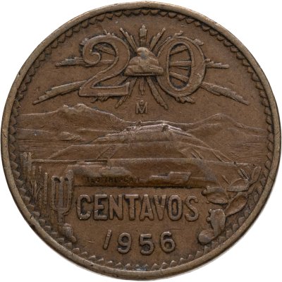 купить Мексика 20 сентаво (centavos) 1956
