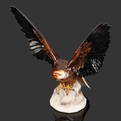 купить Скульптура "Орел с распростертыми крыльями", Katzhutte, фаянс, роспись, Германия, 1958-1990 гг.