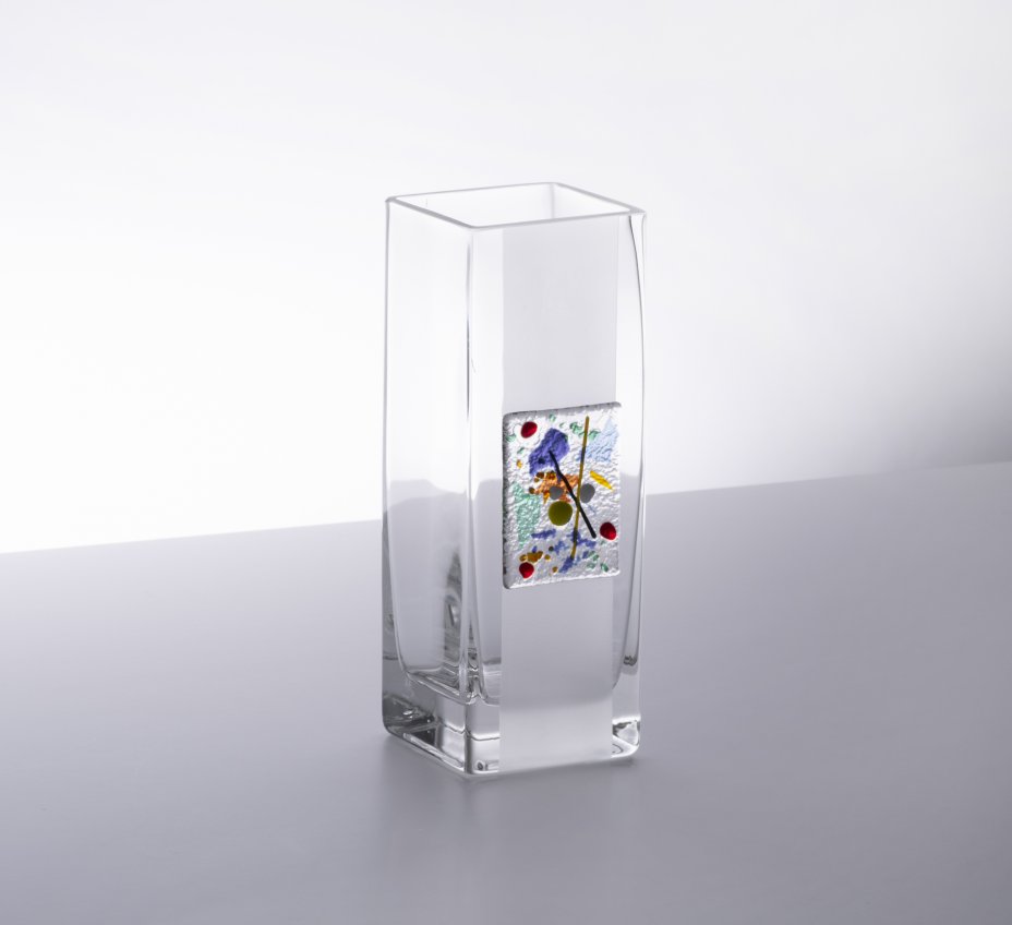 купить Ваза с абстрактным цветным декором, цветное стекло, Россия, 2000-2015 гг.