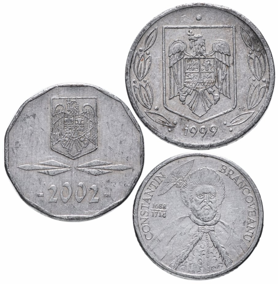 купить Румыния набор из 3 монет 500, 1000 и 5000 лей 1998-2006, случайная дата