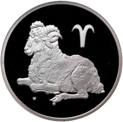 купить 2 рубля 2003 СПМД Proof "Знаки зодиака - Овен" в футляре