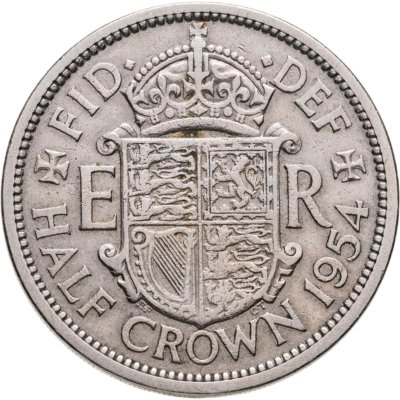 купить Великобритания 1/2 кроны (crown) 1954