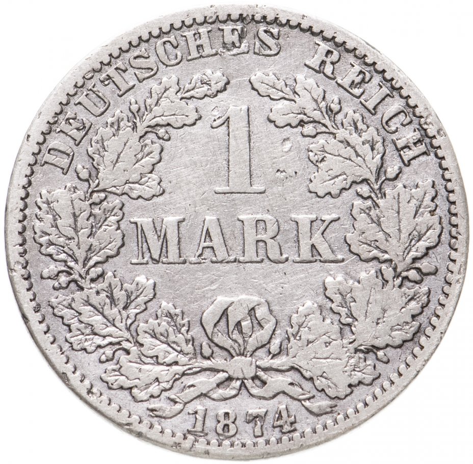 купить Германия(Империя),  1  марка 1874 знак монетного двора: "А" - Берлин