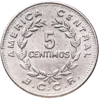 купить Коста-Рика 5 сентимо (centimos) 1972