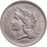 Купить США 3 цента (cents) 1868 Three Cent Nickel в слабе Монетник. ру MS62