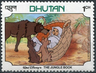 купить Бутан Почтовая марка 1982 "Мультфильм Уолта Диснея "Книга джунглей""