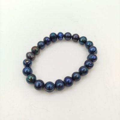 купить Браслет винтажные, металл, культивированный (черный) жемчуг, Азия, 1990-2010 гг.