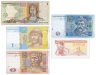 Купить Украина набор из 5 банкнот 1 карбованец, 1, 2, 5 гривен 1991-2015