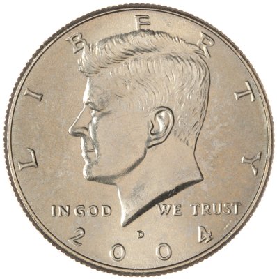 купить США 50 центов (1/2 доллара, half dollar) 2004 D Kennedy Half Dollar (Кеннеди) знак монетного двора "D" - Денвер