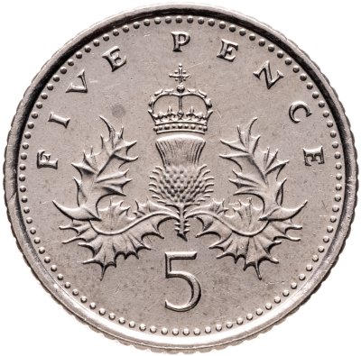 купить Великобритания 5 пенсов (pence) 1997