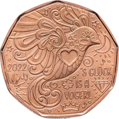 купить Австрия 5 евро 2022 "Птица удачи"