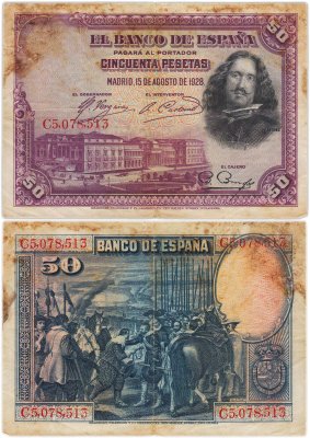 купить Испания 50 песет 1928