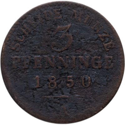 купить Пруссия 3 пфеннига 1850 A