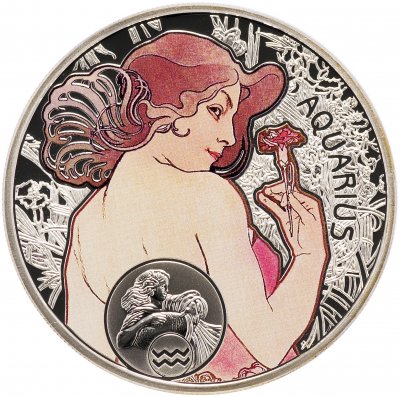 купить Ниуэ 1 доллар 2010 "Знаки Зодиака - Водолей"