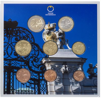 купить Австрия 2010 официальный годовой набор евро из 8-ми монет в буклете