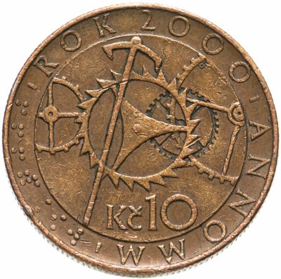 купить Чехия 10 крон (korun) 2000 "Наступление нового тысячелетия"