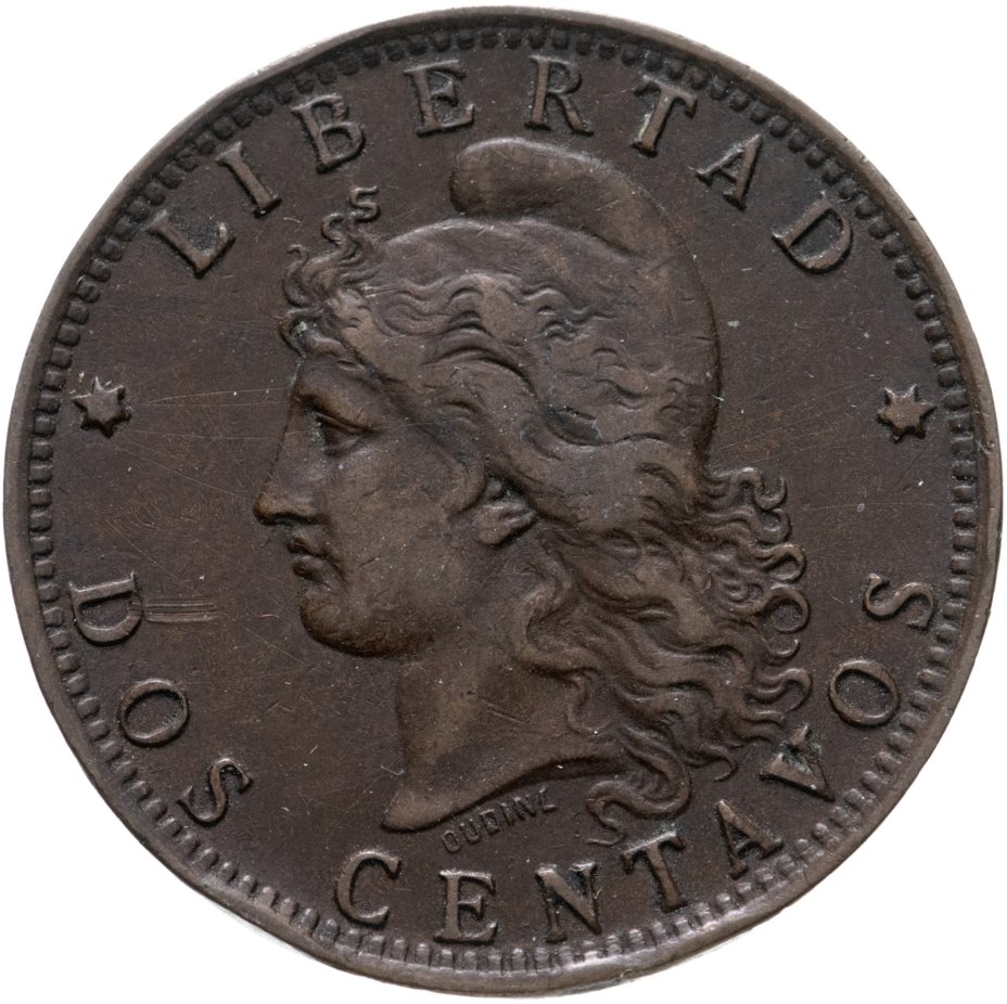 купить Аргентина 2 сентаво (centavos) 1890