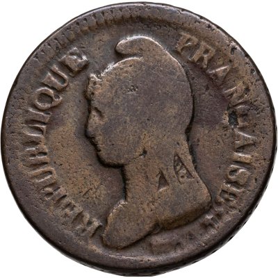 купить Франция 1 десим 1799 (год 8) знак монетного двора AA - Мец