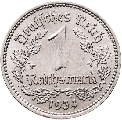 купить Германия, Третий рейх 1 рейхсмарка 1934 А