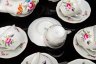 Купить Сервиз чайный с цветочным декором (Мейсенский букет) на 6 персон (15 предметов), фарфор, деколь, золочение, Bohemia (Neurohlau), Чехословакия, 1970-1990 гг.