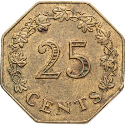 купить Мальта 25 центов 1975