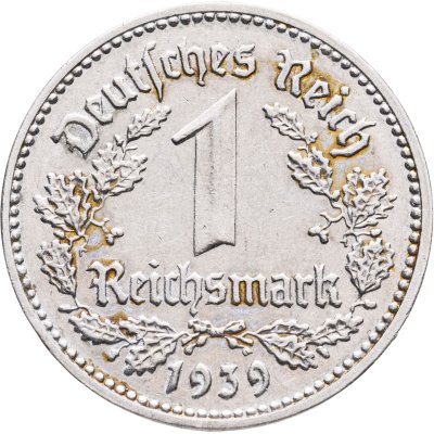 купить Германия, Третий рейх 1 рейхсмарка (reichsmark) 1939 G