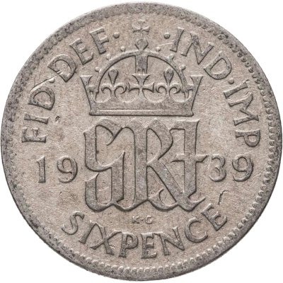 купить Великобритания 6 пенсов (pence) 1939