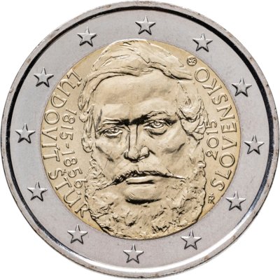 купить Словакия 2 евро (euro) 2015 200 лет со дня рождения общественного деятеля Людовита Штура