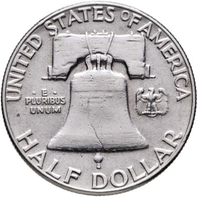 купить США 50 центов (1/2 доллара, half dollar) 1952 Franklin Half Dollar Без отметки монетного двора