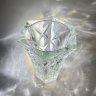 Купить Небольшая ваза для цветочного букета с резным геометрическим декором, стекло, пресс, СССР, 1970-1990 гг.