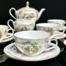 Купить Сервиз чайный "Мадонна" на 6 персон (19 предметов), фарфор, деколь, люстр, золочение, Fortuna Eisenberg, ГДР, 1960-1973 гг.