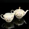 Купить Сервиз чайный "Мадонна" на 6 персон (19 предметов), фарфор, деколь, люстр, золочение, Fortuna Eisenberg, ГДР, 1960-1973 гг.