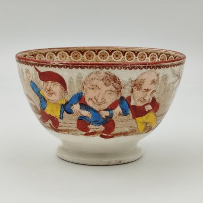 купить Салатник (пиала) с шуточным рисунком Societe Ceramique Maestricht, фаянс, деколь, Нидерланды, 1900-1940 гг.