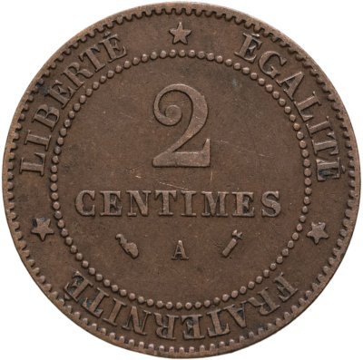 купить Франция 2 сантима (centimes) 1894