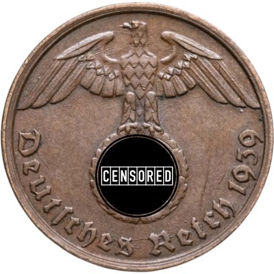 купить Германия, Третий рейх 1 рейхспфенниг (reichspfennig) 1939 G