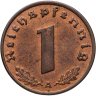 Купить Германия, Третий рейх 1 рейхспфенниг (reichspfennig) 1937, знак  монетного двора: "A" - Берлин