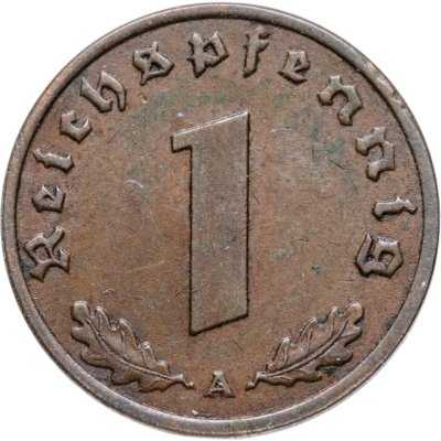 купить Германия, Третий рейх 1 рейхспфенниг (reichspfennig) 1938 "А"