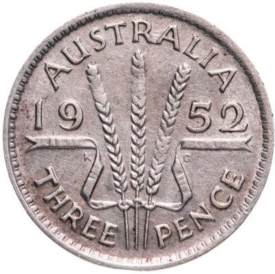 купить Австралия 3 пенса (pence) 1949-1952, случайный год
