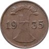 Купить Германия 1 рейхспфенниг (reichspfennig) 1935 D  знак монетного двора "D" — Мюнхен