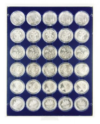 купить Бокс Marine на 30 монет диаметром 33 мм в капсулах (Lindner, Германия)