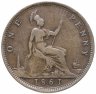 Купить Великобритания 1 пенни (penny) 1861